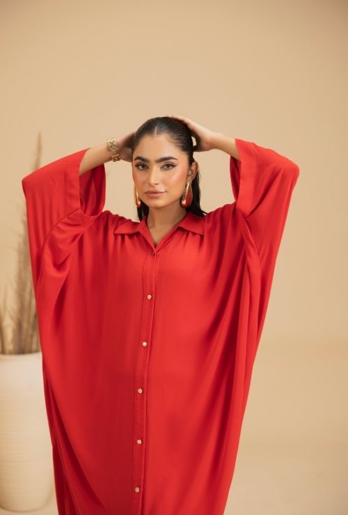 Red Statement Kaftan