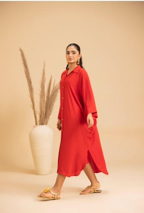 Red Statement Kaftan
