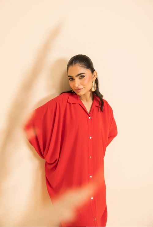 Red Statement Kaftan