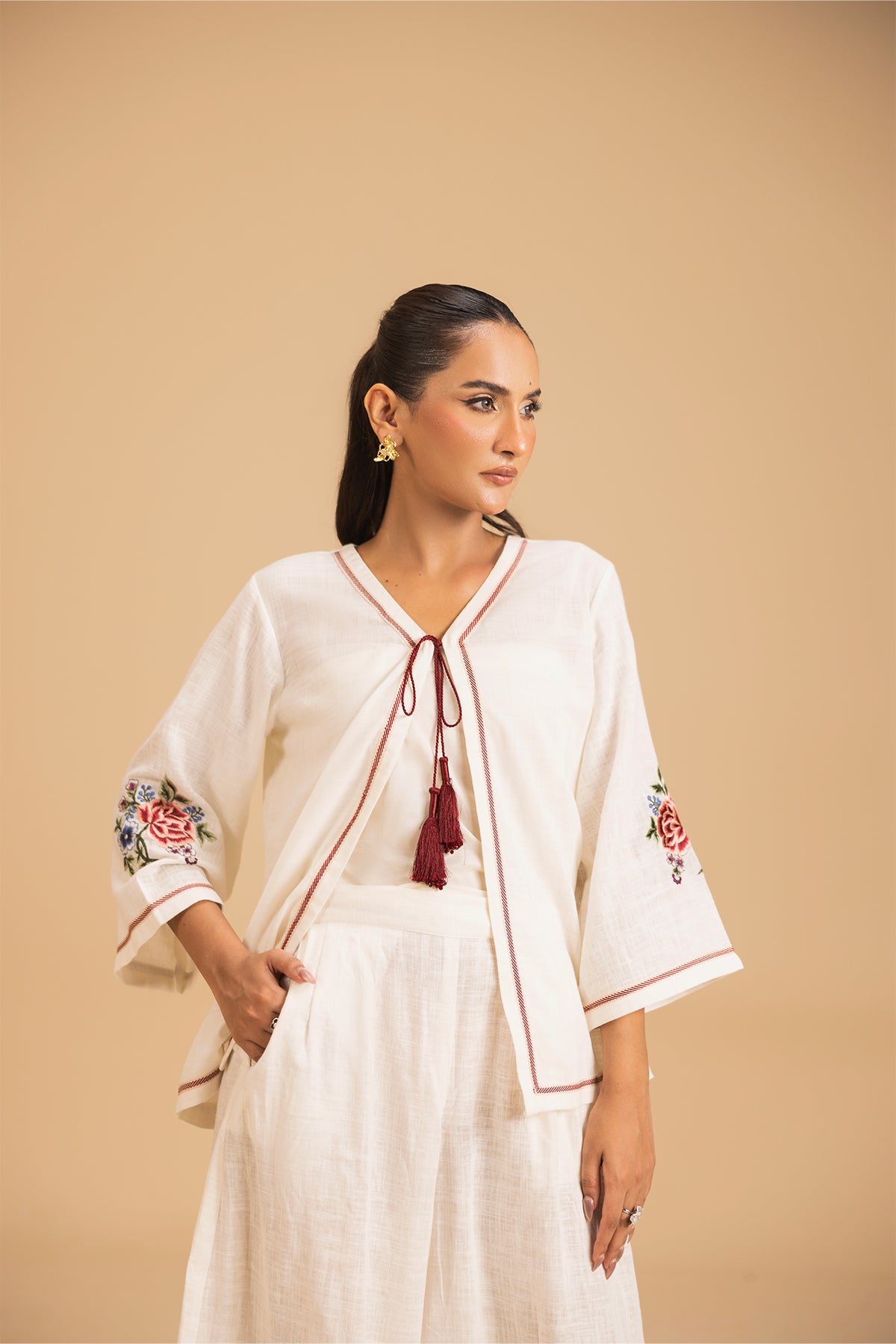 Ivory Bloom Jacket