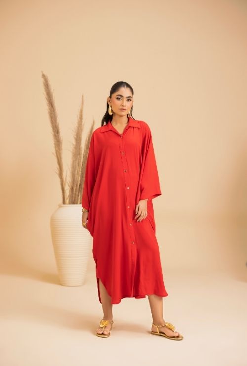 Red Statement Kaftan