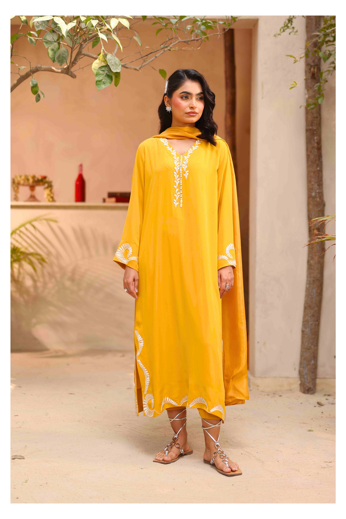 Saffron Gold Kaftan