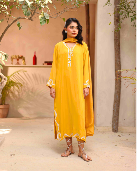 Saffron Gold Kaftan