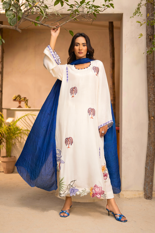 Ivory Palm Kaftan